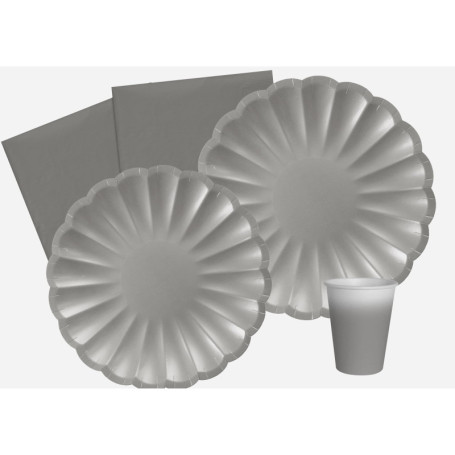 Ciao Kit de Vaisselle Écologique en Papier pour Fête - 112 Pièces pour 24 Personnes