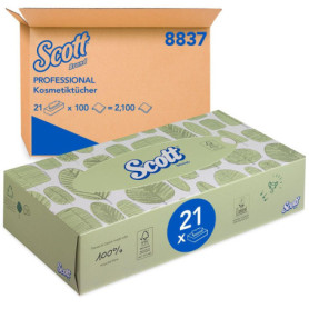 Mouchoirs Cosmétiques Scott - 100 Feuilles Blanches Écologiques