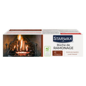 Bûche de Ramonage STARWAX pour Poêle et Cheminée - Élimine Suie et Goudron