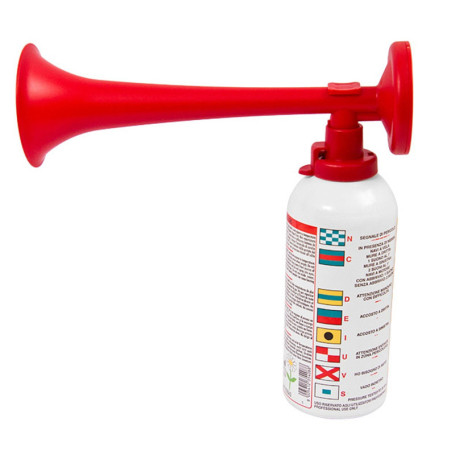 Corne de Supporter à Gaz Rouge - Avertisseur Acoustique en Aluminium