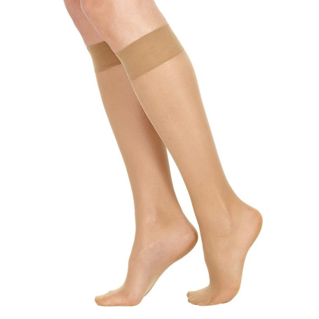 Pack de 6 Paires de Chaussettes Mi-Bas Couleur Chair - Taille Unique