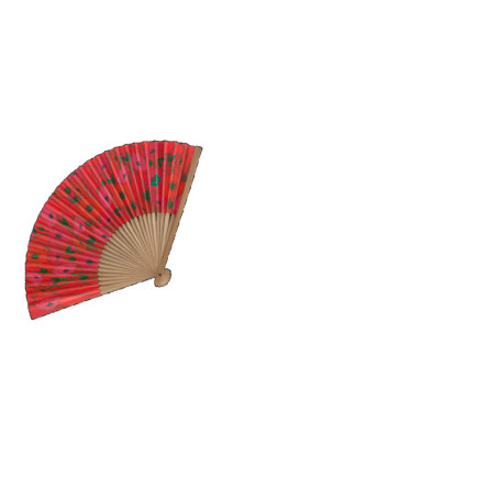 Éventail Pylones Coquelicots en Bambou - Élégance et Fraîcheur