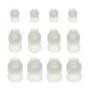 Kit d'Adaptateurs de Décoration pour Gâteaux - 12 Outils en Plastique Blanc