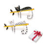 Ensemble de 2 broches chat pour femmes - Accessoires modernes en noir et blanc