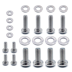 Kit de Montage TV Universel en Acier Inoxydable - 24 Pièces avec Vis et Rondelles