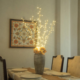 Guirlande Lumineuse DELICHTER - Lot de 3 Branches avec 114 LED Blanc Chaud