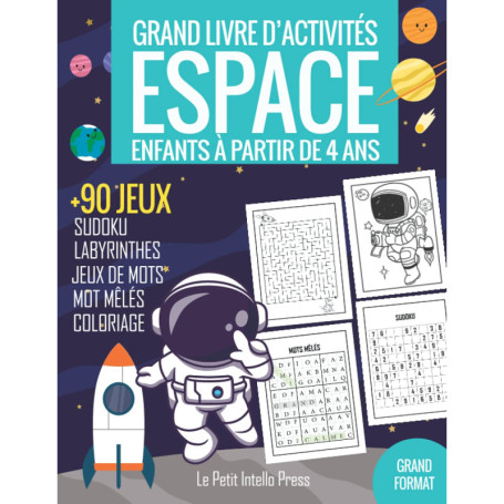 Grand Livre d'Activités Espace pour Enfants de 4 à 10 Ans