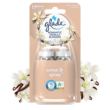Recharge Glade Sense et Spray - Romantic Vanilla Blossom - Duo Pack