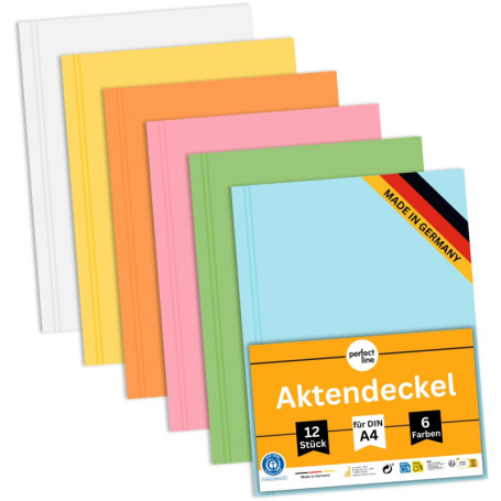 Lot de 12 Chemises Cartonnées A4 Écologiques - Perfect Line