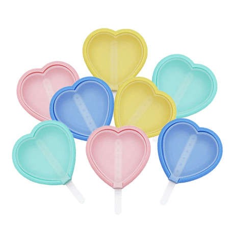 Moules à Glace en Silicone Yoaeyok - Set de 8 avec Couvercles Réutilisables