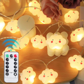 Guirlande Lumineuse LED Nuage Nizirioo avec Télécommande - Décoration Intérieure