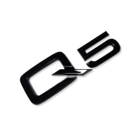 Badge Noir Brillant MCK Auto pour Q5 - Emblème Adhésif Tuning