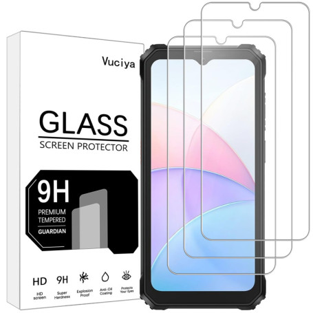 Vuciya Lot de 3 Verres Trempés pour Blackview BV6200 - Protection Écran HD Ultra Transparent