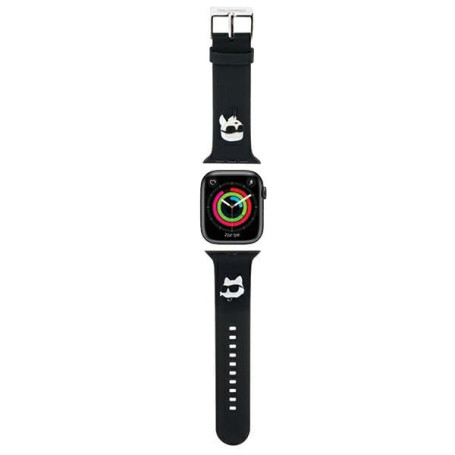 Bracelet 3D en Caoutchouc Karl&Choupette pour Apple Watch - Noir