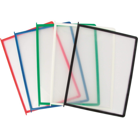 Set de 10 Panneaux de Présentation A4 Multicolores - Cadres Pliables pour Bureau et Supermarché