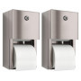Distributeur de Papier Toilette en Acier Inoxydable - Lot de 2 pour Salle de Bain