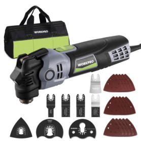 WORKPRO Outil Multifonction Oscillant 400W avec 23 Accessoires