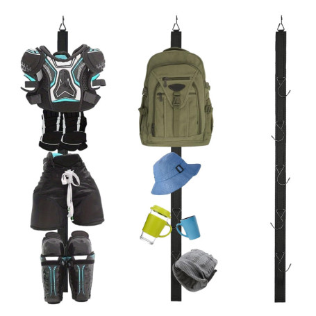 Support de Séchage Portable pour Équipements de Hockey - 5 Crochets Noir