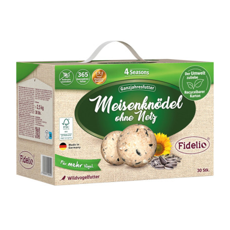 Boules de Graisse Fidelio pour Oiseaux Sauvages - Riche en Énergie et Nutriments