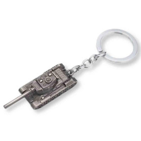 Porte-clés en métal Pidak - Char militaire bleu, 6x2 cm