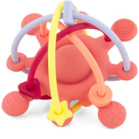 Anneau de Dentition Étoile Rouge Brique en Silicone