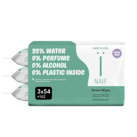 Lingettes Humides Naïf Sans Plastique - 162 Lingettes Écologiques pour Bébé