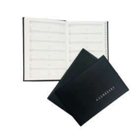 Carnet d'adresses A5 élégant noir Janrax