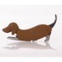 Tire-bouchon en forme de chien en acier inoxydable marron - Qpractiko
