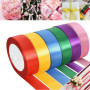 Lot de 6 Rouleaux de Ruban Satin PISTISJACK - 22m x 40mm pour Cadeaux et Décorations