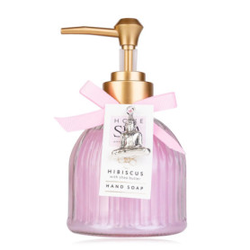Distributeur de Savon Accentra Home Spa en Verre Hibiscus - 200 ml