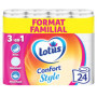 Papier Toilette Lotus Confort Style - 24 Rouleaux Familiaux