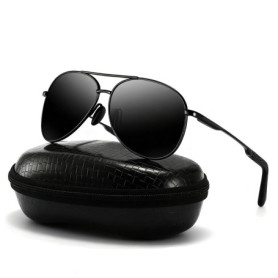 Lunettes de Soleil Polarisées DXRPO pour Homme et Femme - UV400 Vintage Noir