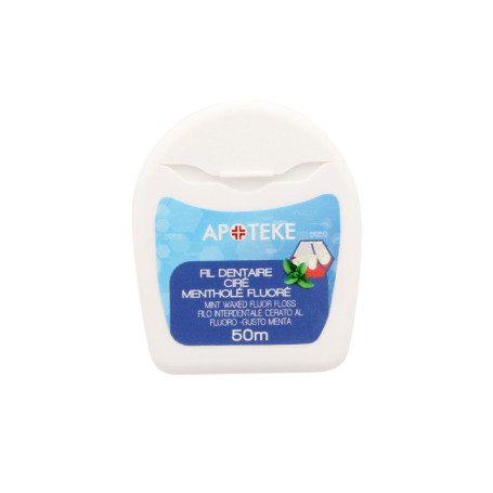 Fil Dentaire Ciré Mentholé Apoteke - 50 mètres pour une Haleine Fraîche