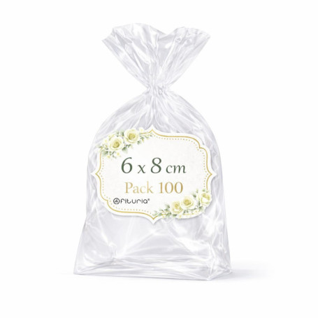 Sachets Cellophane Transparents Ofituria - 100 Sacs pour Bonbons et Cadeaux