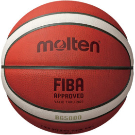 Ballon de Basketball Molten BG5000 en Cuir - Taille 7, Approuvé FIBA