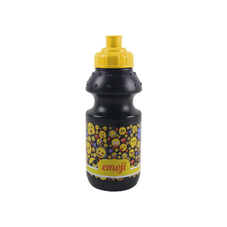 Gourde Emoji Noire 350ml - Bouteille d'Eau Résistante à la Fuite