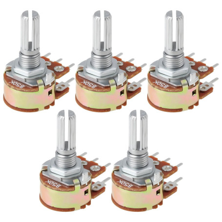 eMagTech Lot de 5 Potentiomètres Rotatifs Audio B50K pour Synthétiseur