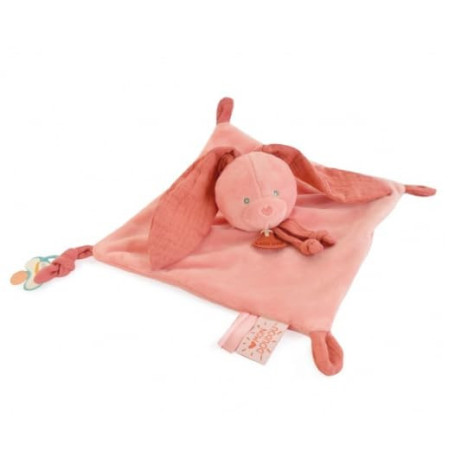 Doudou Lapin Terracotta en Coton Doux - Compagnon de Nuit pour Bébé