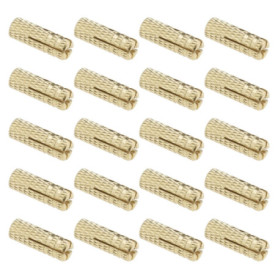 Lot de 20 chevilles M4 en laiton pour fixation murale robuste