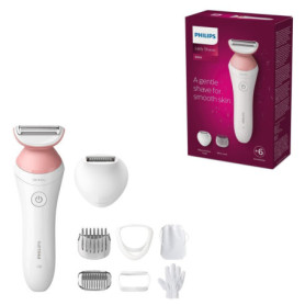 Rasoir féminin Philips Série 6000 avec 6 accessoires - Douceur et confort