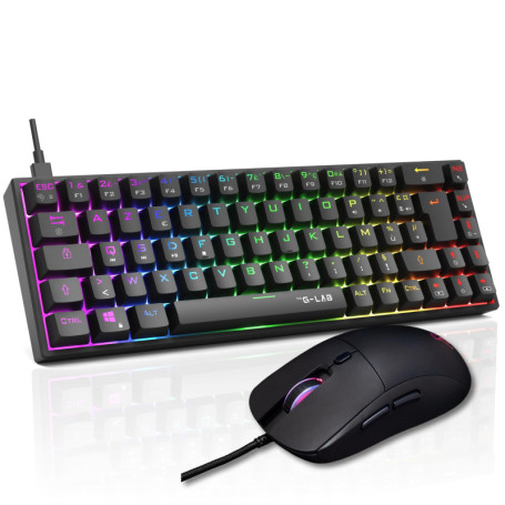 Pack Gamer Combo Titanium - Clavier Mécanique 65% et Souris Haute Précision