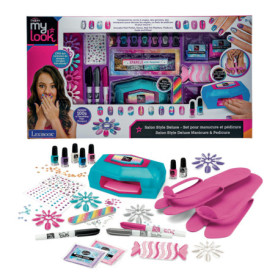 Coffret Manucure et Pédicure Salon Style Deluxe - Lexibook, Rose/Bleu
