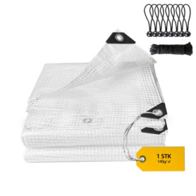 Bâche de Protection Imperméable 2x2 m avec Œillets - Résistante aux Intempéries