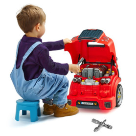 VEVOR Jouet Mécanicien Camion avec Lumières et Sons - 60 Accessoires Inclus
