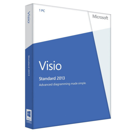 Microsoft Visio Standard 2013 - Clé Produit pour PC (Import Allemand)