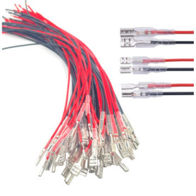 Bstenky Lot de 60 Connecteurs Femelles à Sertir avec Fils Isolés de 25 cm