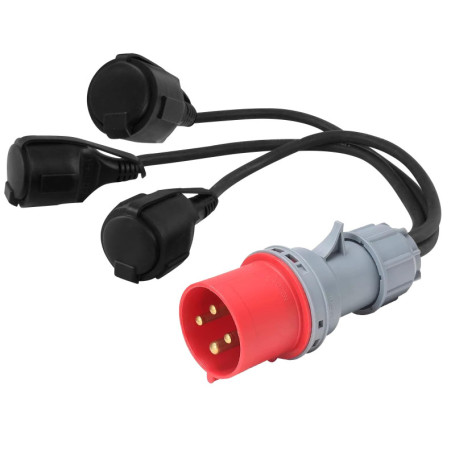 Adaptateur CEE 400V 16A vers 3 x 230V - Répartiteur Polyvalent GOEDCH