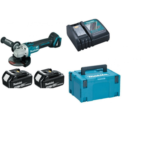 Meuleuse d'angle Makita 18V LXT Ø125 mm avec 2 batteries 5,0 Ah