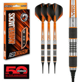 RED DRAGON Flechette Pointe Plastique 18g Amberjack Fléchettes Softip 90% Tungstene | Flechettes Cible Electronique | 3 Fléchett