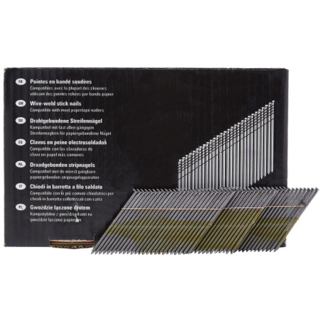 Lot de 2200 clous inclinés DeWalt pour cloueuse sans fil - 2,8 x 70 mm